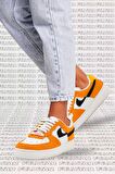 Nike Air Force 1 LXX AF1 Leather Sneaker White Hakiki Deri Beyaz Hardal Spor Ayakkabı