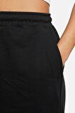 Nike Sportswear Essential Fleece Loose Fit Short Black Geniş Ağlı Bol Kesim Kadın Şortu Siyah