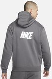 Nike Sportwear Men's Fleece Pullover Hoodie Grey Erkek Şardonlu Kapüşonlu Sweatshirt Gri