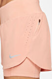 Nike Eclipse Flex 2 in 1 Running Shorts Taytlı Koşu Antrenman Şortu Pembe