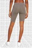 Nike Women's Mid Rise Bike Shorts Vizon Kahveregi Biker Şort Tayt