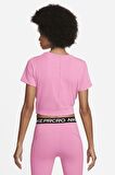 Nike Dri Fit One Luxe Twist Kısa Kollu Pembe Kadın Tişört