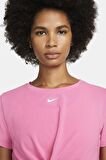 Nike Dri Fit One Luxe Twist Kısa Kollu Pembe Kadın Tişört