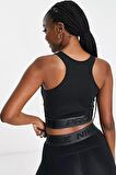 Nike Pro Dri FIT Crop Tank Top Bra Black Kadın Grafikli Crop Atlet Bra Siyah