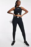 Nike Pro Dri FIT Crop Tank Top Bra Black Kadın Grafikli Crop Atlet Bra Siyah