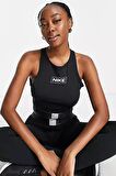 Nike Pro Dri FIT Crop Tank Top Bra Black Kadın Grafikli Crop Atlet Bra Siyah