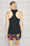 Nike Tee Dri Fit Tank Top Cotton Pamuklu Askılı Siyah Kadın Atlet