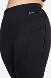 Nike Universa Medium Support High Rise 7/8 Length Training (Plus Size) Tight Kadın 2 Cepli Antrenman Taytı Siyah