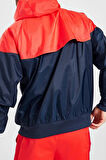 Nike Windrunner Full Zip Jacket Kapüşonlu Erkek Ceket Rüzgarlık Lacivert Kırmızı