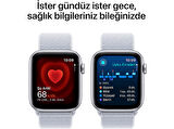 APPLE Watch SE GPS 2024 40mm Silver Aluminium Case with Blue Cloud Sport Loop