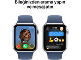 APPLE Watch SE GPS 2024 44mm Silver Aluminium Case with Denim Sport Band - S/M