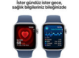 APPLE Watch SE GPS 2024 44mm Silver Aluminium Case with Denim Sport Band - S/M