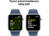 APPLE Watch SE GPS 2024 44mm Silver Aluminium Case with Denim Sport Band - S/M