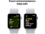 APPLE Watch SE GPS 2024 44mm Silver Aluminium Case with Blue Cloud Sport Loop