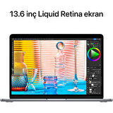 APPLE MC7X4TU/A  Macbook Air/Apple M2 İşlemci/8 Çekirdek CPU-8 Çekirdek GPU/16GB RAM/256GB SSD/13,6"/Midnight