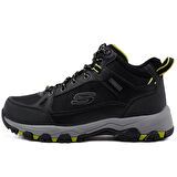 Skechers Selmen Mens Memory Foam Waterproof Leather Outdoor Boot Black Hafızalı Taban Su Geçirmez Hakiki Deri Erkek Bot Siyah 