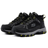 Skechers Selmen Mens Memory Foam Waterproof Leather Outdoor Boot Black Hafızalı Taban Su Geçirmez Hakiki Deri Erkek Bot Siyah 