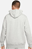 Nike Sportswear Men's Grey Hoodie Erkek Kapüşonlu Sweatshirt Gri