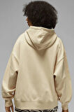 Nike Jordan Flight Fleece Oversize Hoodie Kadın Kapüşonlu Oversize Sweatshirt Bej