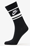 Nike Unisex Sportswear Everyday Essential Crew Stripe Çorap 3'lü Paket Unisex Siyah