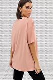 Nike Sportswear Oversized T-Shirt Unisex Nakış Swooslu Turuncu Tişört