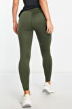Nike Go Firm Support High Rise Full Length Kadın 6 Cepli Lazer Kesim Antreman Taytı Haki