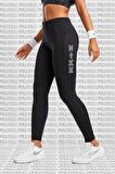 Nike Epic Fast Running Leggings Graphic Baskılı Çok Cepli Toparlayıcı Tayt Siyah