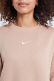Nike Sportswear Essential Collection Fleece Oversized Crew Kadın Sweatshirt Sütlü Kahve