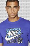 Nike Sportswear High Summer Graphic Short Sleeve Tee Purple Mor Unisex Tişört