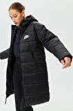 Nike Therma Fit Repel Synthetic Fill Parka Kadın Uzun Midi Kapüşonlu Mont Siyah