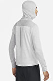 Nike Therma Fit Adv Run Division Pnncle Mid Hoodie Kapüşonlu Reflektörlü Erkek Koşu Sweatshirt Gri