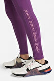 Nike Training Pro Dri Fit Grappic Mid Rise Leggings Purple Toparlaycı Kadın Antrenman Taytı Mor