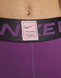 Nike Training Pro Dri Fit Grappic Mid Rise Leggings Purple Toparlaycı Kadın Antrenman Taytı Mor