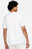 Nike Sportswear Futura Swoosh Logo Tee T Shirt Unisex Baskılı Tişört Beyaz