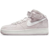 Nike Air Force 1 '07 Mid QS Leather Unisex Sneaker Hakiki Deri Yüksek Bilek Günlük Spor Ayakkabı Beyaz Pembe