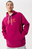 Nike Sportswear Men's Hoodie Erkek Kapüşonlu Sweatshirt Fuşya
