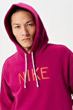 Nike Sportswear Men's Hoodie Erkek Kapüşonlu Sweatshirt Fuşya