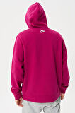 Nike Sportswear Men's Hoodie Erkek Kapüşonlu Sweatshirt Fuşya