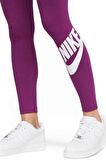 Nike Sportswear Club High-Rise Leggings Yüksek Belli Pamuklu Mor Tayt