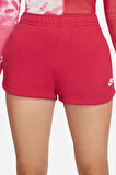 Nike Sportswear Essential Fleece Women's Short Kadın Pamuklu Şort Kırmızı