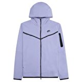 Nike Tech Fleece Full Zip Unisex Hoodie Kapüşonlu Fermuarlı Sweatshirt Lila