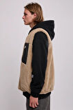 Nike Sporswear Club Fleece Winterized Reversible Sythetic Fill Full-Zip Çift Traflı Erkek Bol Kesim Peluş Sentetik Dolgu Yelek Kahve-Siyah
