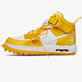 Nike Air Force 1 Mid Off-White SP AF1 Special Series Unisex Leather Sneaker Özel Seri Hakiki Deri Unisex Günlük Spor Ayakkabı Sarı