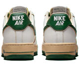 Nike Air Force 1 '07 Unisex Leather Hakiki Deri Sneaker Ayakkabı Beyaz Yeşil Swoosh
