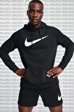 Nike Therma Fit Pullover Hoodie Big Swoosh Kapüşonlu Termal Siyah Erkek Sweatshirt