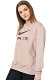 Nike Air Fleece Sportswear Essent Womens Crew Kadın Şardonlu Kahverengi Sweatshirt