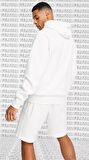 Nike Air White Unisex Loose Fit Hoodie Rahat Kalıp Kapüşonlu Beyaz Sweatshirt