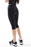 Nike One Training High Rise Capri Leggings Black Kadın 2 Cepli Capri Boy Yüksek Bel Tayt Siyah