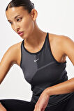 Nike Dri Fit ADV Aura Women's Slim Fit Training Tank Top Kadın Spor Atlet Siyah Gri