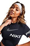 Nike Pro Dri-Fit Cropped Graphic Sleeve Kadın Siyah Tişört
